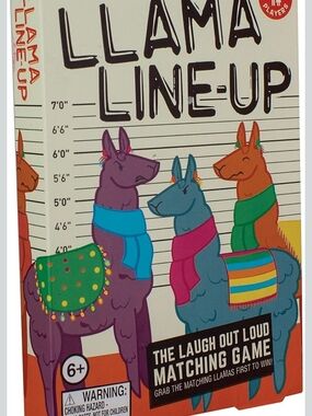 Llama Line-Up Matching Game - Colorful Llama Edition